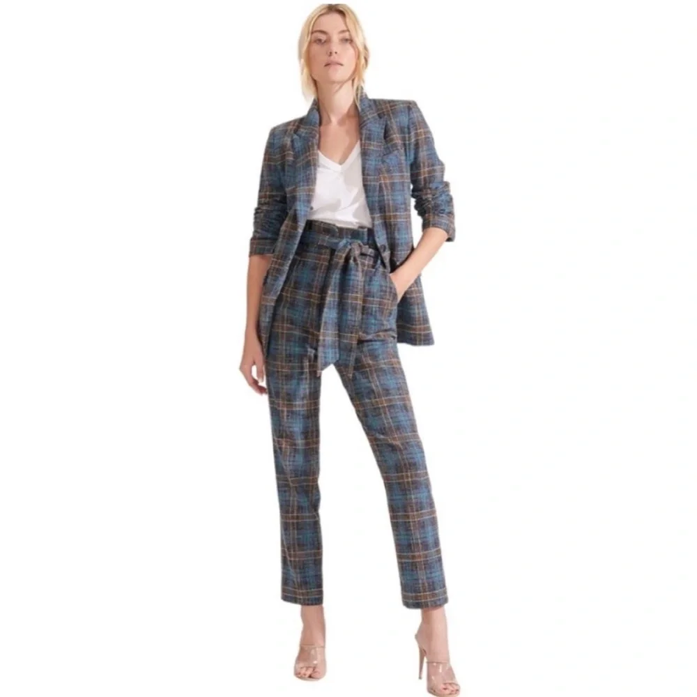 Veronica Beard Martel Dickey Jacket Blue Multi Plaid Blazer size 2 - Picture 12 of 15